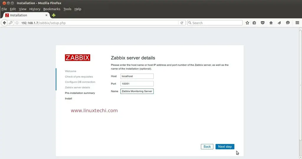 Zabbix-Server-Details