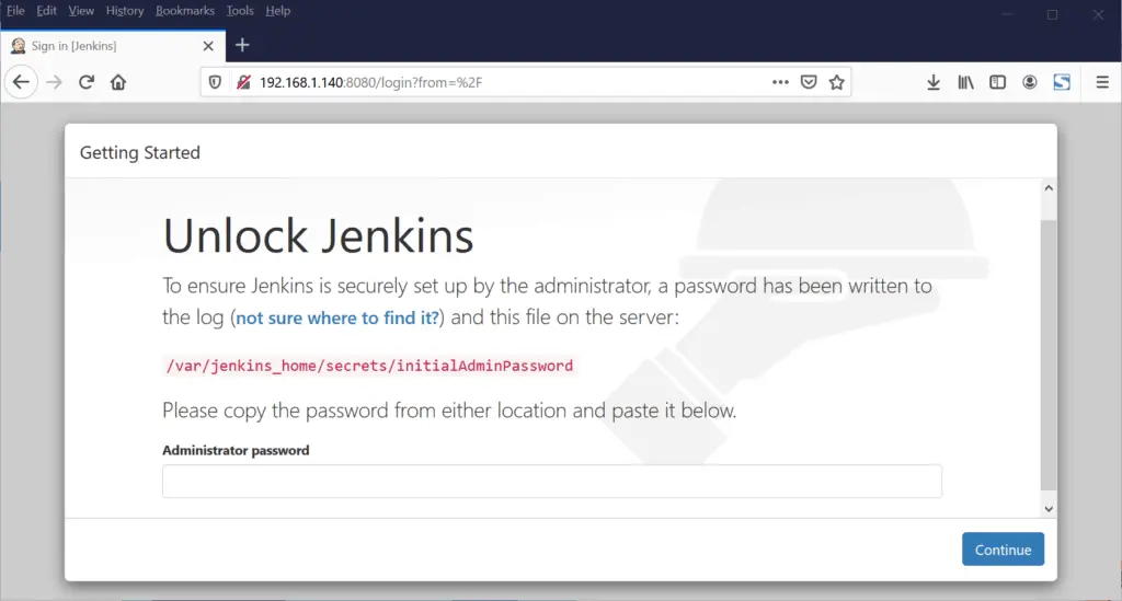 Enter-Jenkins-Admin-Password-CentOS8