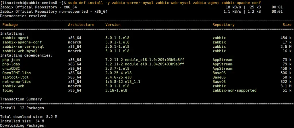 Install-Zabbix-Server-dnf-command-CentOS8